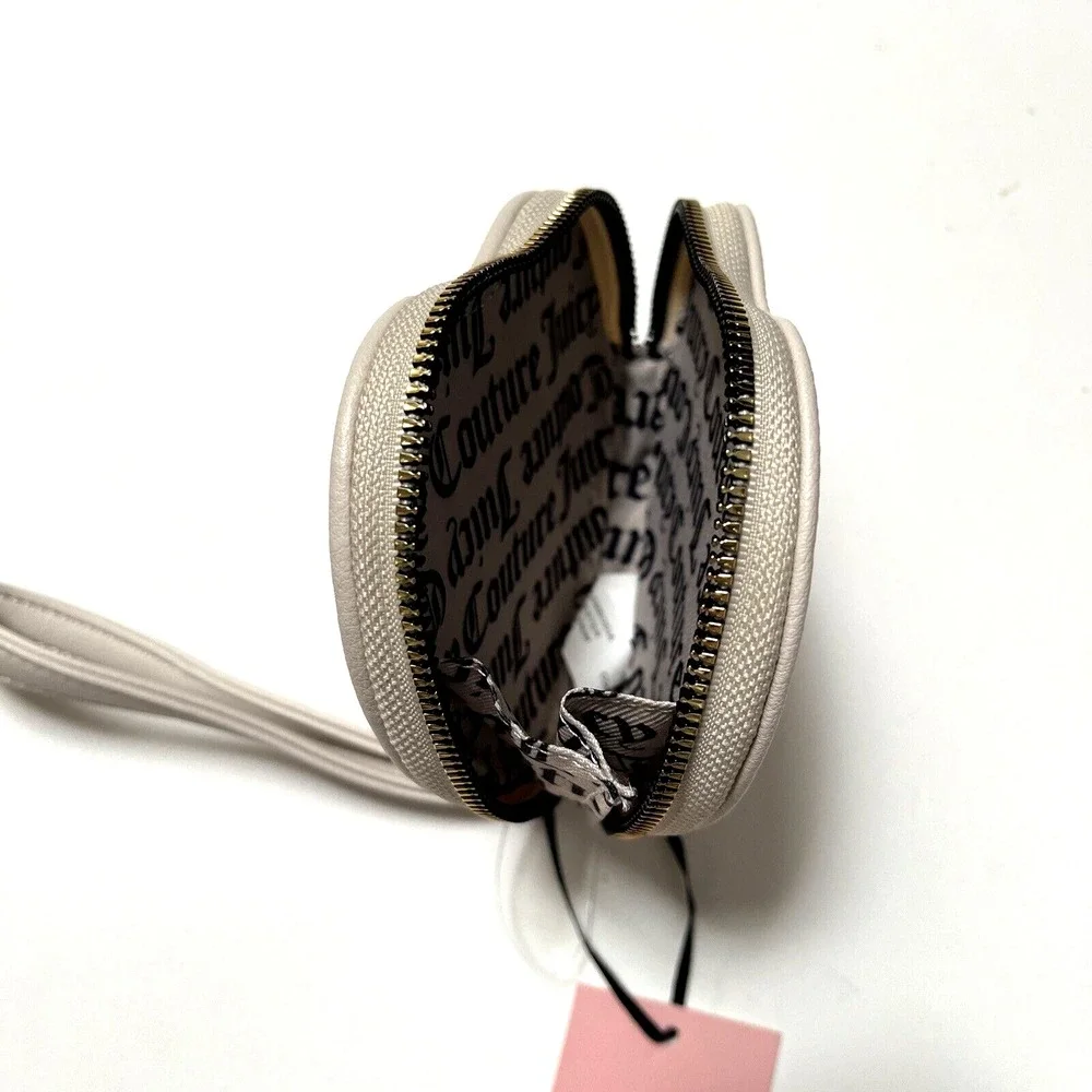 Juicy Couture Heart Wristlet Wallet Lot of 2 Velour Embroidered Black Pink NWT